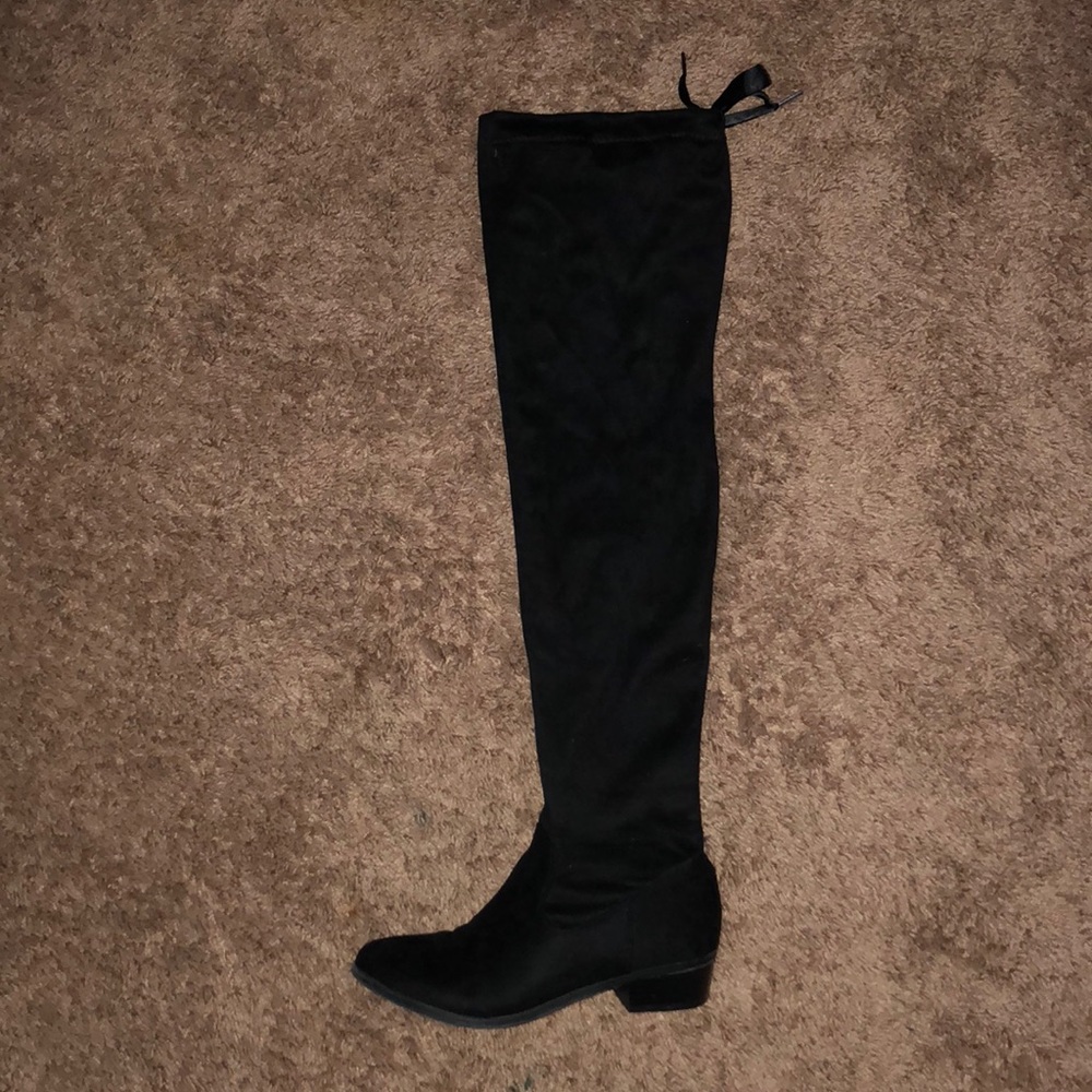 Over the knee black boots!